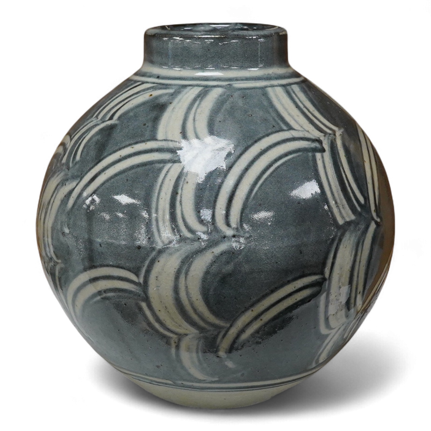 A Studio stoneware vase by Don Morgan, impressed mark to the base, 23cm high
